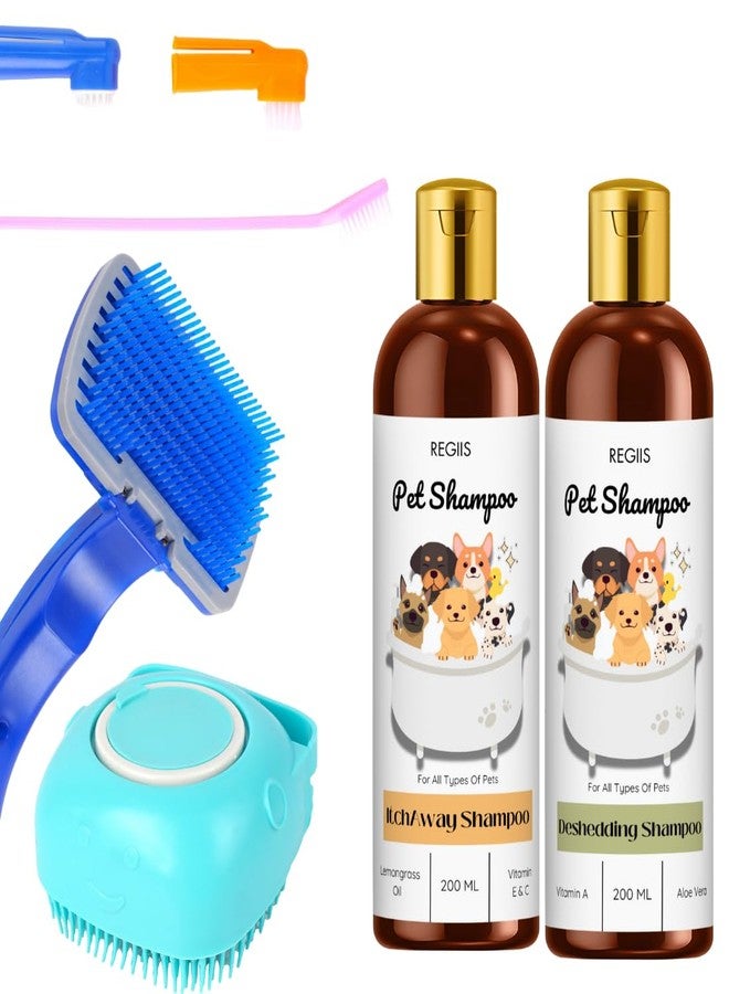 شامبو ريجيس للحيوانات الأليفة للكلاب، تركيبة مضادة للحكة ومزيلة للشعر المتساقط، 200 مل لكل عبوة، عبوة من 5 قطع - Image 1